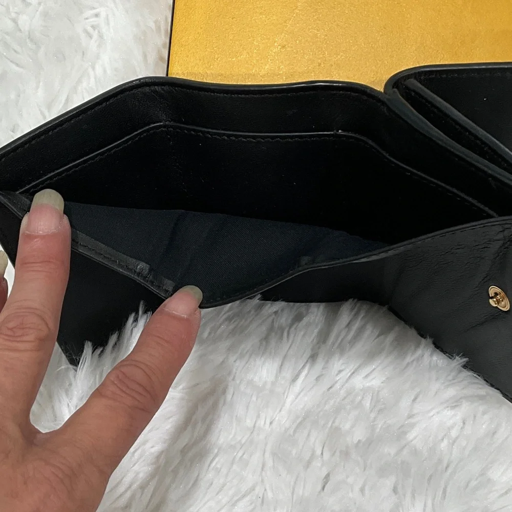 RARE FENDI X JOSHUA VIDES Nappa Matisse FF Embossed Micro Tri-Fold Wallet - Picture 10 of 13